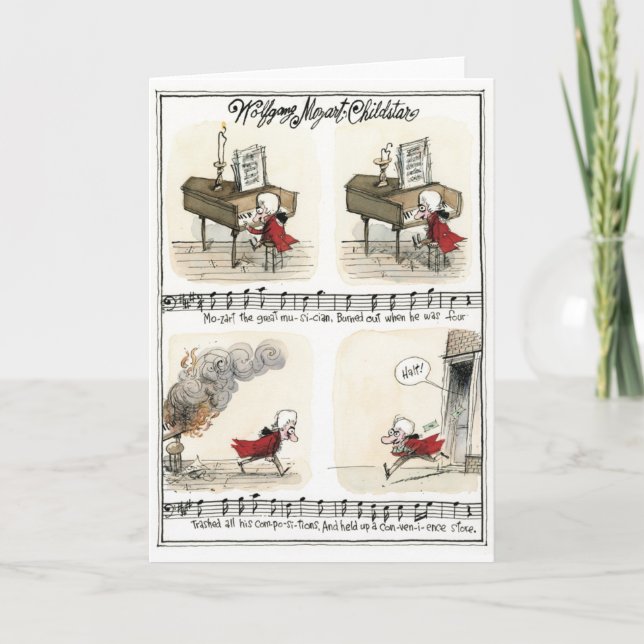 Wolfgang Mozart, carte d'enfant star (Devant)