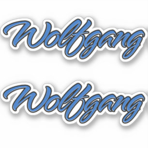 Wolfgang Name blue Aufkleber Sticker Stickerset
