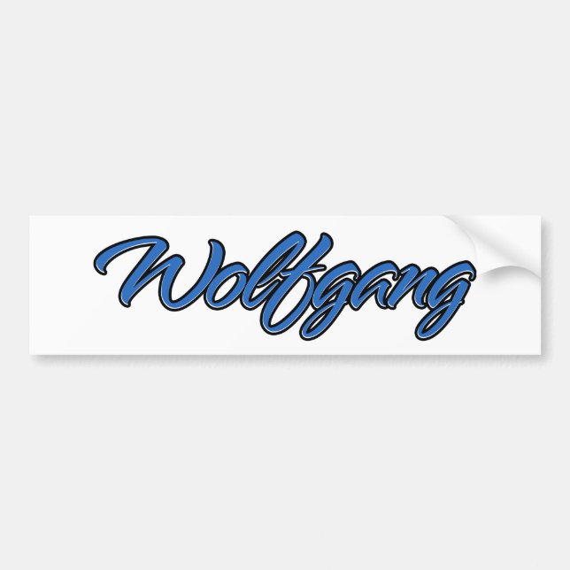 Wolfgang Nom bleu Aufkleber Sticker Autoaufkleber (Devant)