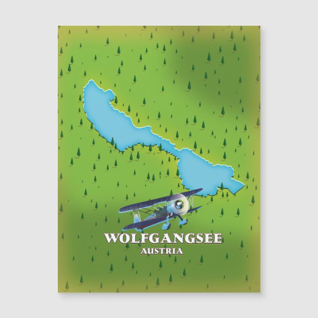 Wolfgangsee-Seeblick Magnetkarte (Vorderseite)