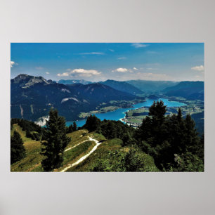 Wolfgangsee und Berge Poster