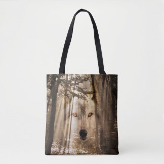Wolfgeist im Holz Tasche