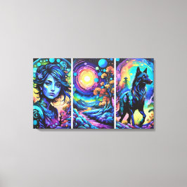 WolfGirl Leinwanddruck