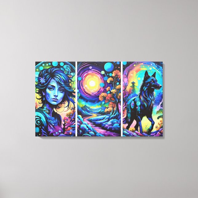 WolfGirl Leinwanddruck (Vorderseite)