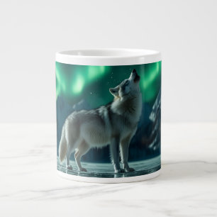 Wolfheulen unter dem Nordlicht Jumbo-Tasse