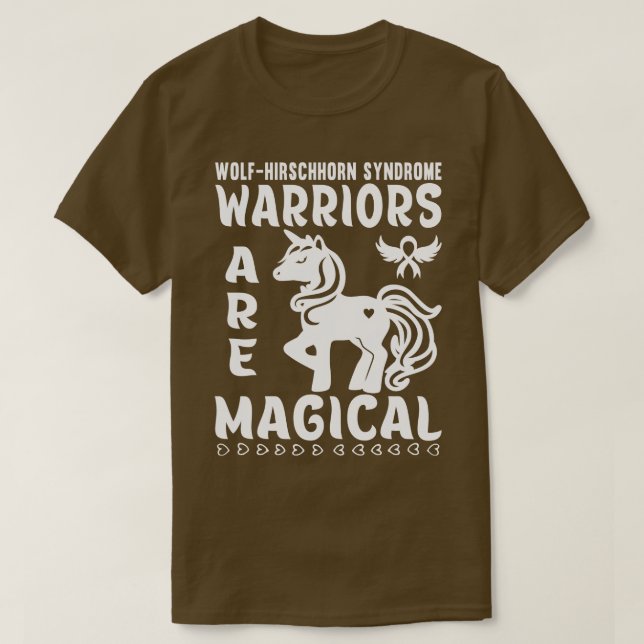 WolfHirschhorn Syndrom Krieger sind magisch WHA T-Shirt (Design vorne)