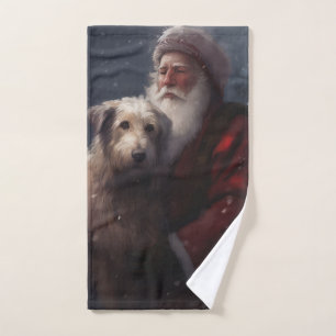 Wolfhound avec Noël Festif du Père Noël