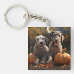 Wolfhound Chiot Automne Citrouille de plaisir
