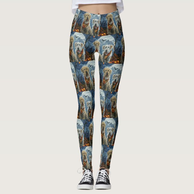 Wolfhound Halloween Spooky Leggings (Vorderseite)