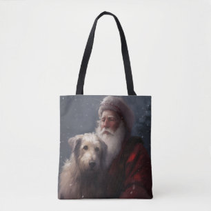 Wolfhound mit dem Weihnachtsmann Weihnachten Tasche