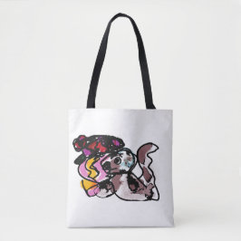 Wolfhound und Blume Freude Tasche