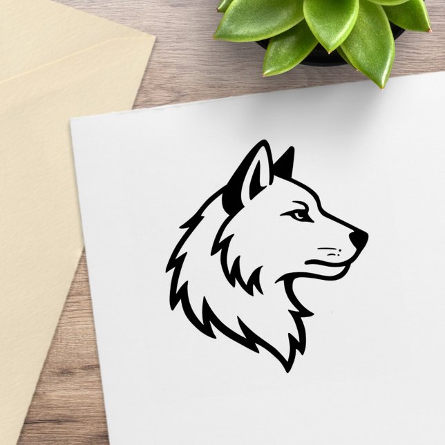 Wolfkopfprofil Gummistempel (Von Creator hochgeladen)