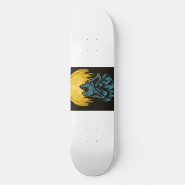 Wolfmond Skateboard (Vorderseite)