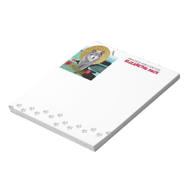 WOLFMOON AURA - Notizblock - Text anpassen (Rotiert)