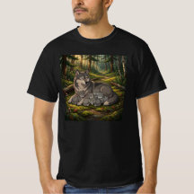 Wolfmutter und Welpen