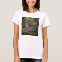 Wolfmutter und Welpen 