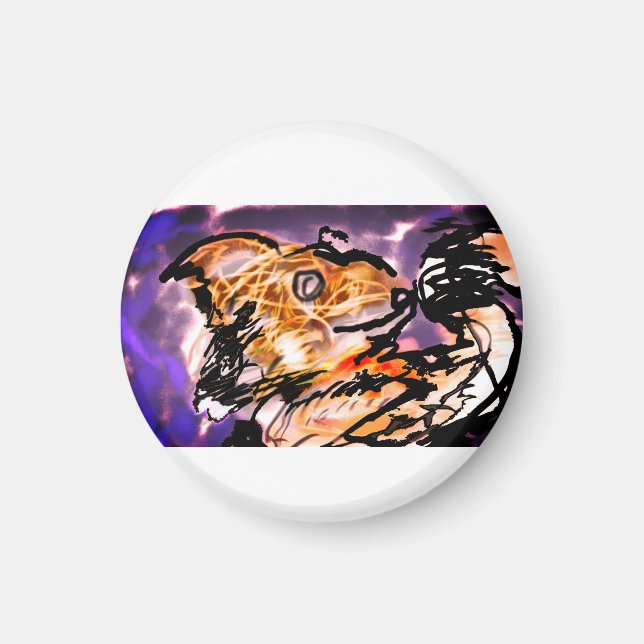 Wolfnacht Allein Magnet (Vorne)