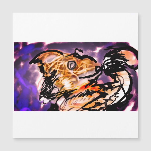 Wolfnacht Allein Magnetkarte (Vorderseite)