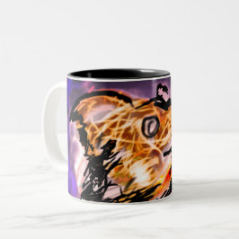Wolfnacht Allein Zweifarbige Tasse