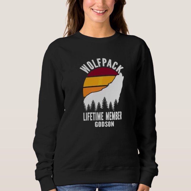 Wolfpack Lebenslanges Mitglied Patenkind Wolf Fami Sweatshirt (Vorderseite)