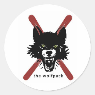 Wolfpack Ski / Helmkleber Runder Aufkleber