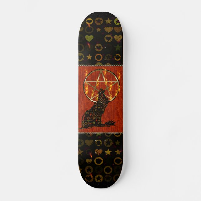 WolfPentagram Skateboard (Vorderseite)