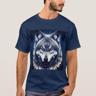 Wolfporträt mit intensiven goldenen Augen T-Shirt