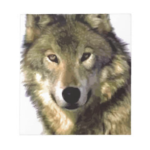 Wolfporträt Notizblock