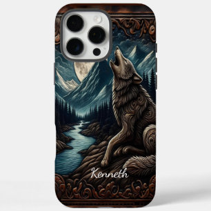 Wolfs Mondlicht-Serenade iPhone 16 Pro Max Hülle