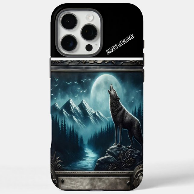 Wolfs Mondlicht-Serenade iPhone 16 Pro Max Hülle (Rückseite)