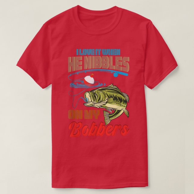 Wolfsbarsch Fischen ich es Liebe, wenn er auf mein T-Shirt (Design vorne)