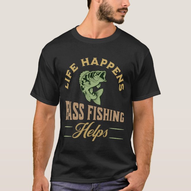 Wolfsbarsch Fischen T Shirt (Vorderseite)