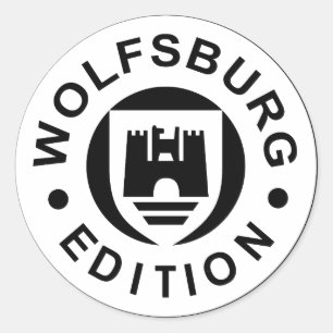Wolfsburg-Ausgabe (Schwarzes) Runder Aufkleber