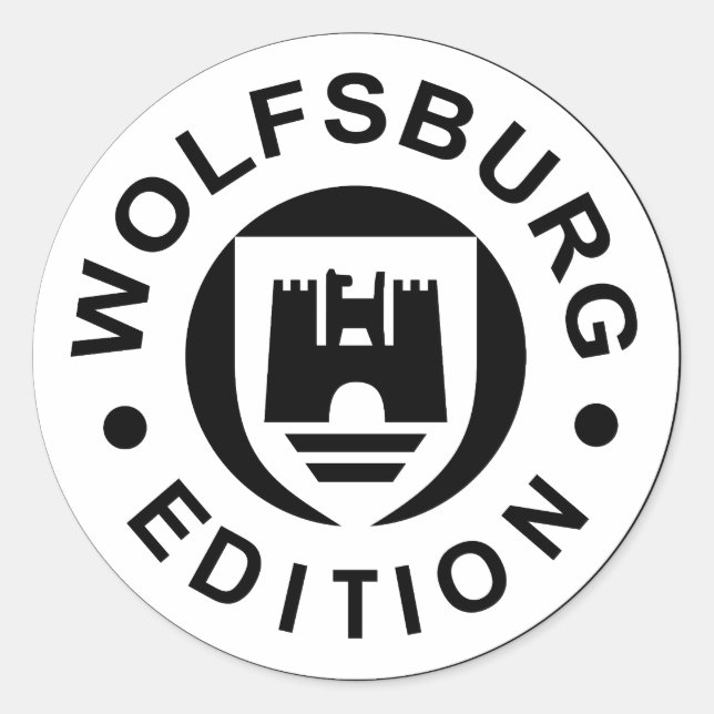 Wolfsburg Edition (schwarz) Runder Aufkleber (Vorderseite)