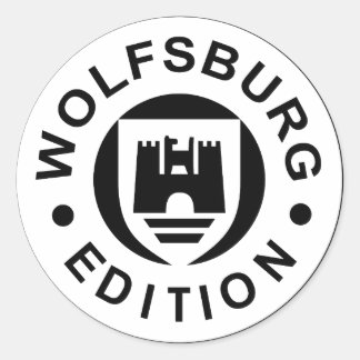 Wolfsburg Edition (schwarz) Runder Aufkleber