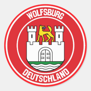 Wolfsburger RundEmblem Runder Aufkleber