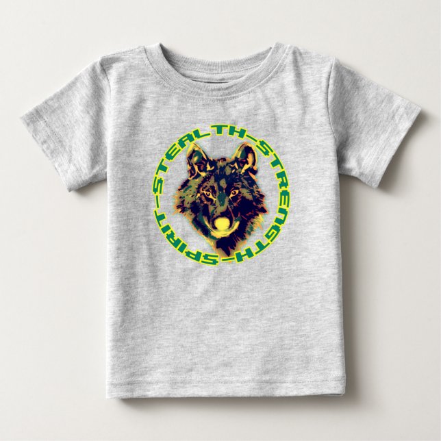 Wolfseemblem Baby T-shirt (Vorderseite)
