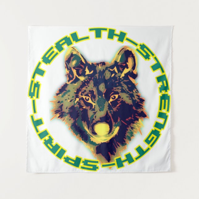 Wolfseemblem Wandteppich (Vorderseite)