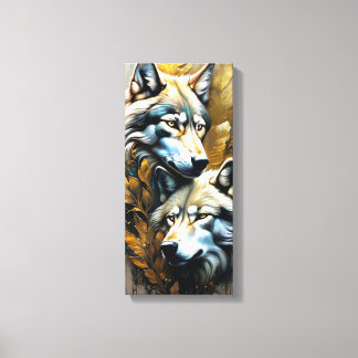 Wolfsfamilie Leinwanddruck