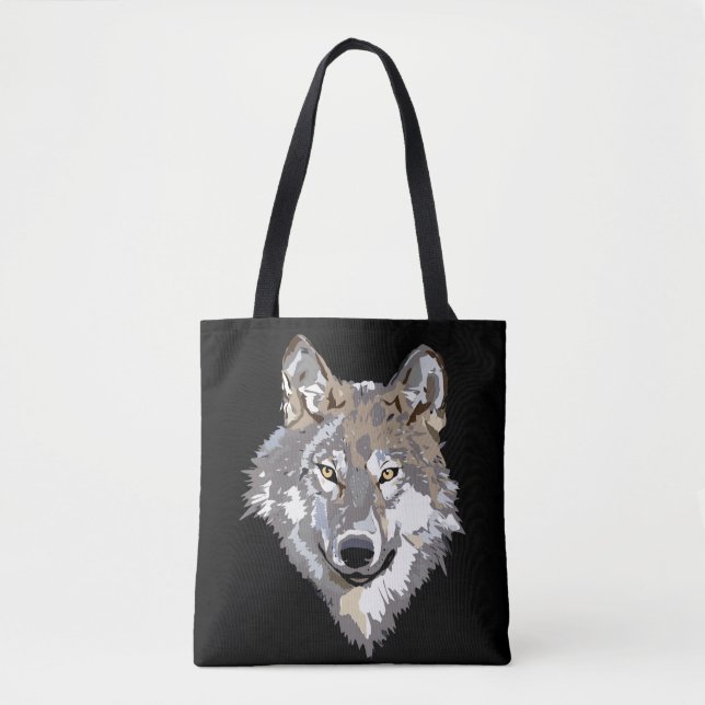 Wolfsgesichtsbeutel Tasche (Vorderseite)