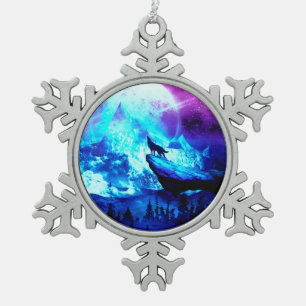 Wolfshecht Schneeflocken Zinn-Ornament