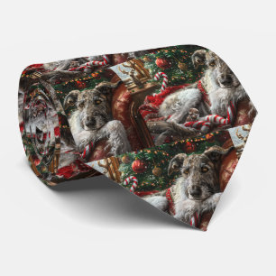 Wolfshund Hund Weihnachten Festlich Krawatte
