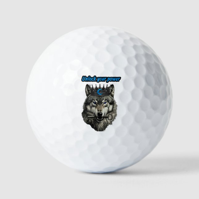 Wolfskönig, entfalte deine Macht Golfball (Vorderseite)