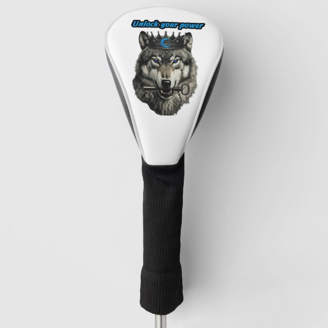 Wolfskönig, entfessle deine Macht Golf Headcover (Vorderseite)