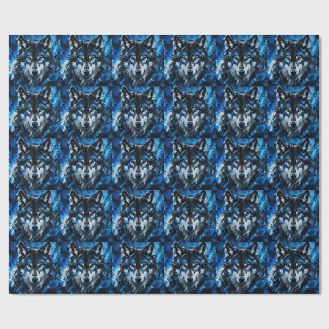 Wolfskopf Geschenkpapier (Flach)