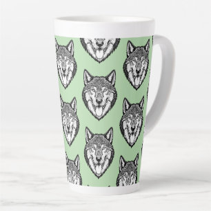 Wolfskopf von vorne milchtasse