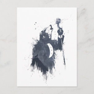 Wolfslied (blau) postkarte