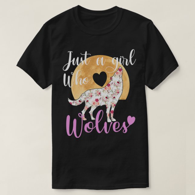 Wolfsmönche heulen Wolf und lieben Wölfe, die Spaß T-Shirt (Design vorne)