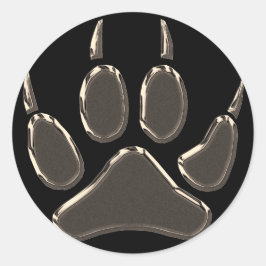 Wolfspass Runder Aufkleber