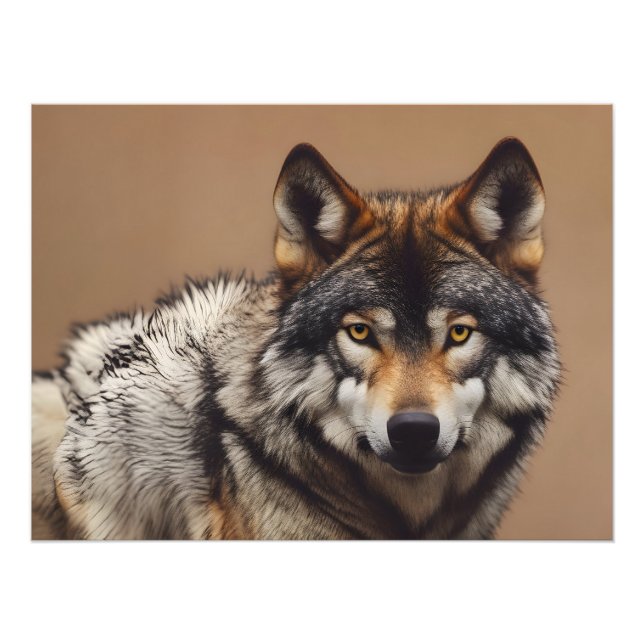 Wolfsprotrait Fotodruck (Vorne)